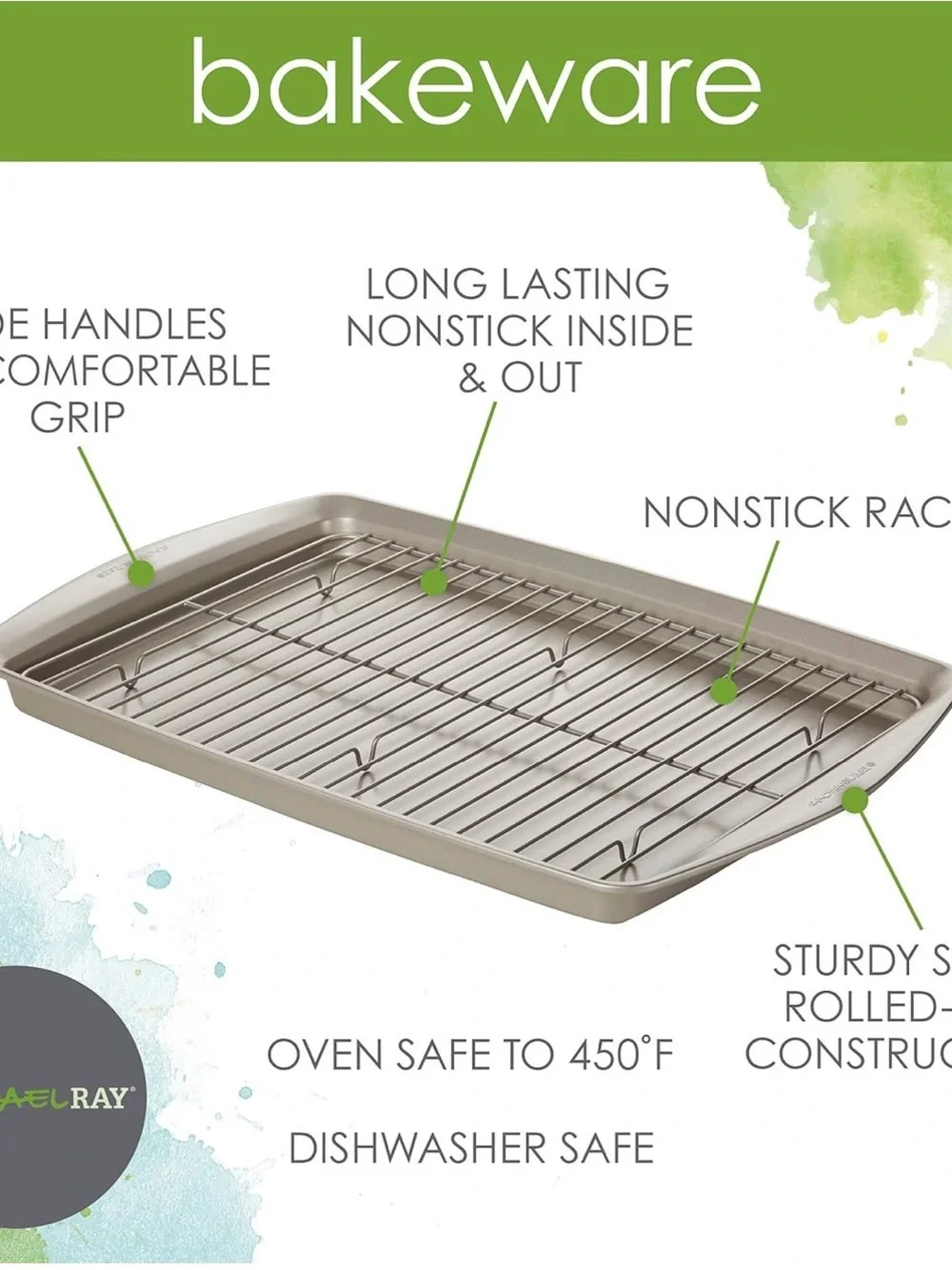 Rachael Ray Nonstick Bakeware Set without Grips